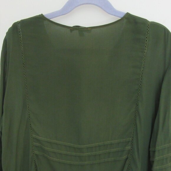 Massimo Dutti Blouse - Forest Green - Viscose - Size US 4 - Picture 6 of 10